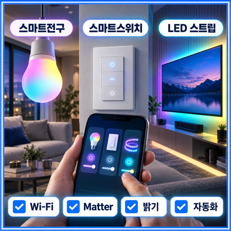 스마트 조명 추천 전구·스위치 차이와 고르는법