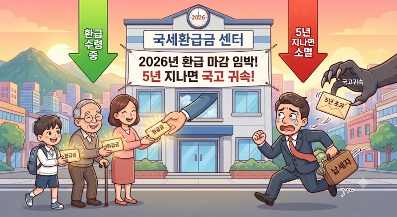 국세환급금 조회 2026, 5년 지나면 사라지는 세금 돌려받는 순서