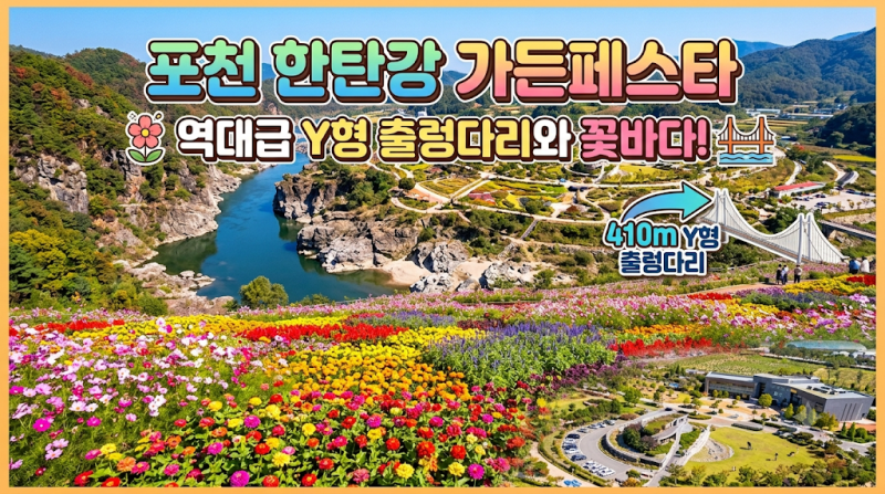 410m Y형 출렁다리 소름 돋는 풍경! 2026 포천 가을 가든페스타 완벽 가이드