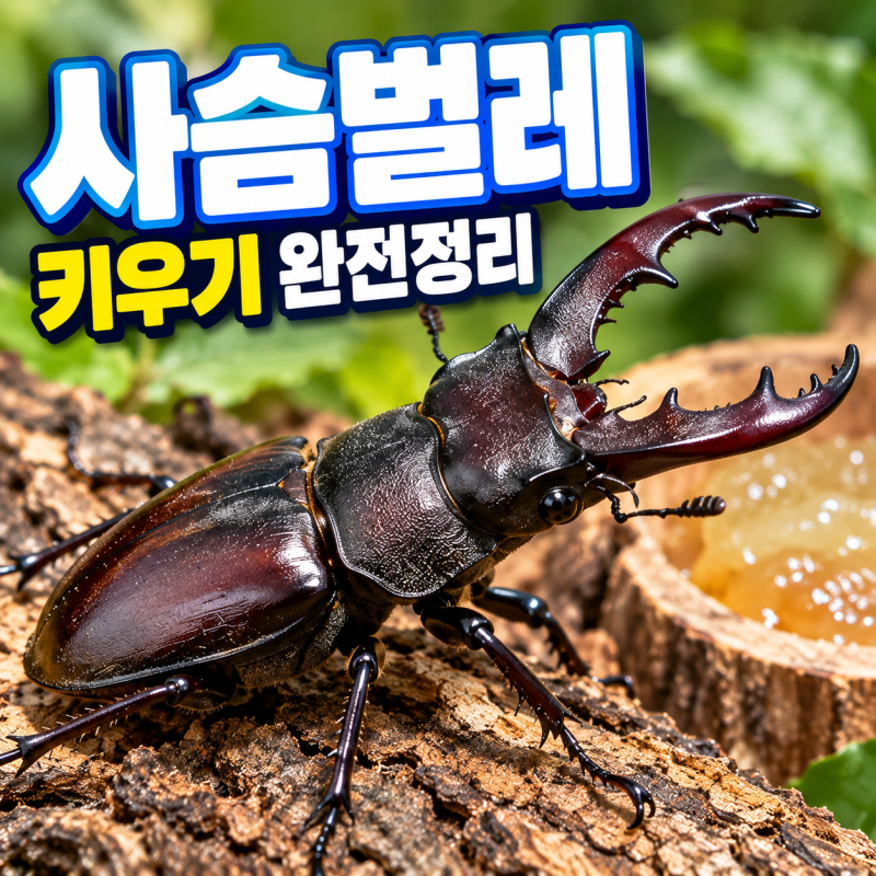 사슴벌레 키우기 암컷 수명 먹이 알 번데기 채집 방법