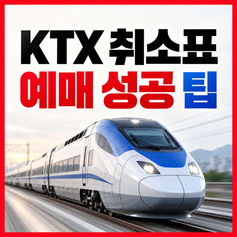 KTX 취소표 예매 성공 팁｜취소표 풀리는 시간, 수수료 총정리