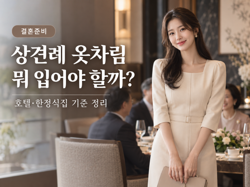 [상견례 옷차림] 호텔·한정식집에서 뭐 입을까?