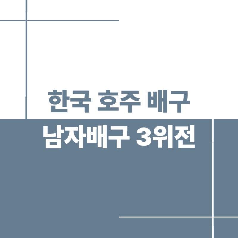 한국 호주 배구 중계 시간 총정리, 남자배구 3위전과 월드컵 출전권