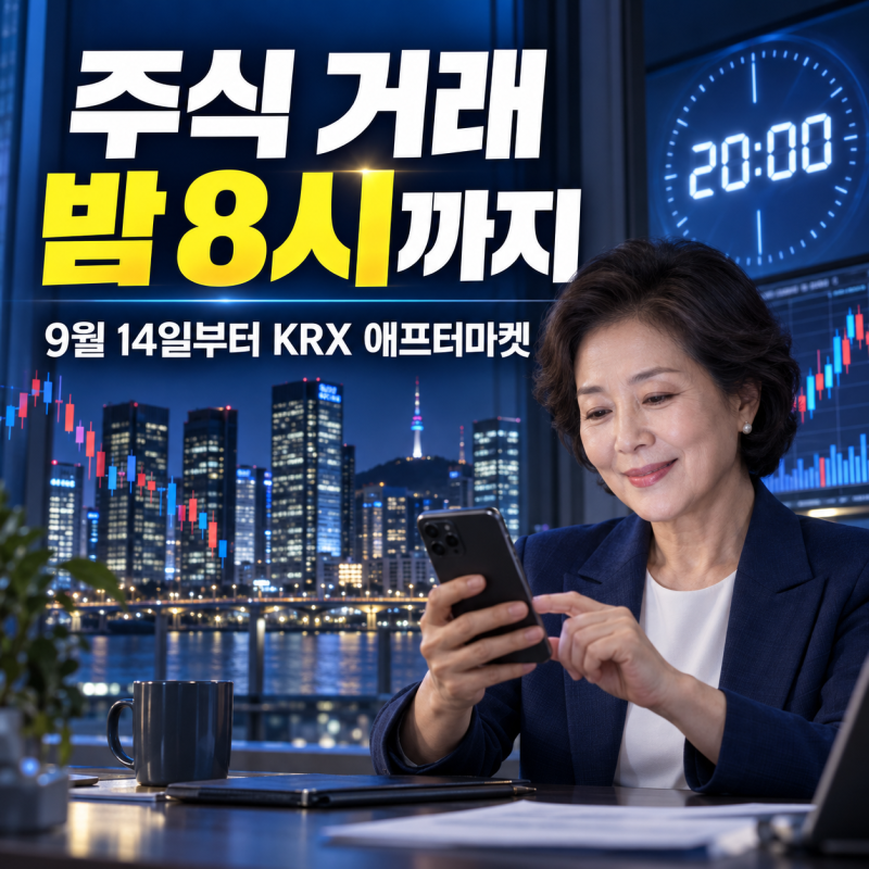 2026 주식 거래시간 밤 8시까지, KRX 애프터마켓 시간·대상 종목 총정리