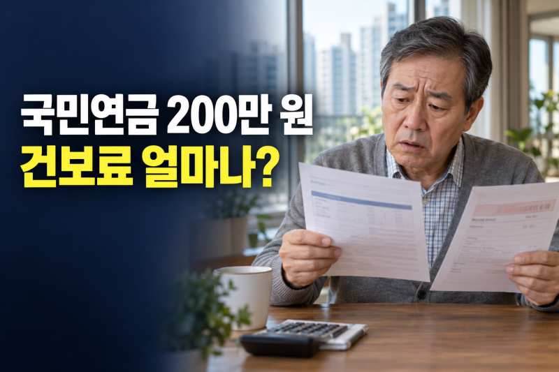 “국민연금 월 200만 원 받으면 건강보험료도 오를까?” 은퇴자가 놓치기 쉬운 계산