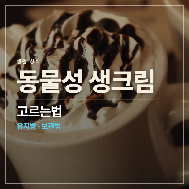 동물성 생크림 고르는법부터 보관법, 휘핑 팁과 식물성 크림과의 차이점까지 총정리