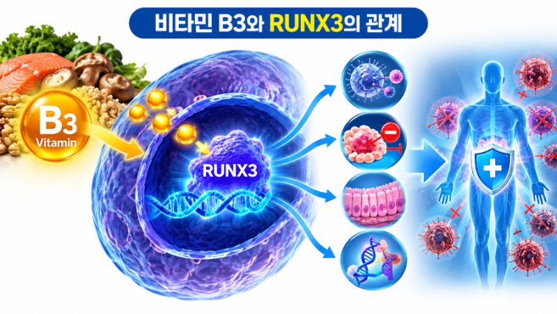 비타민 B3와 암 억제 유전자 RUNX3와의 연관성