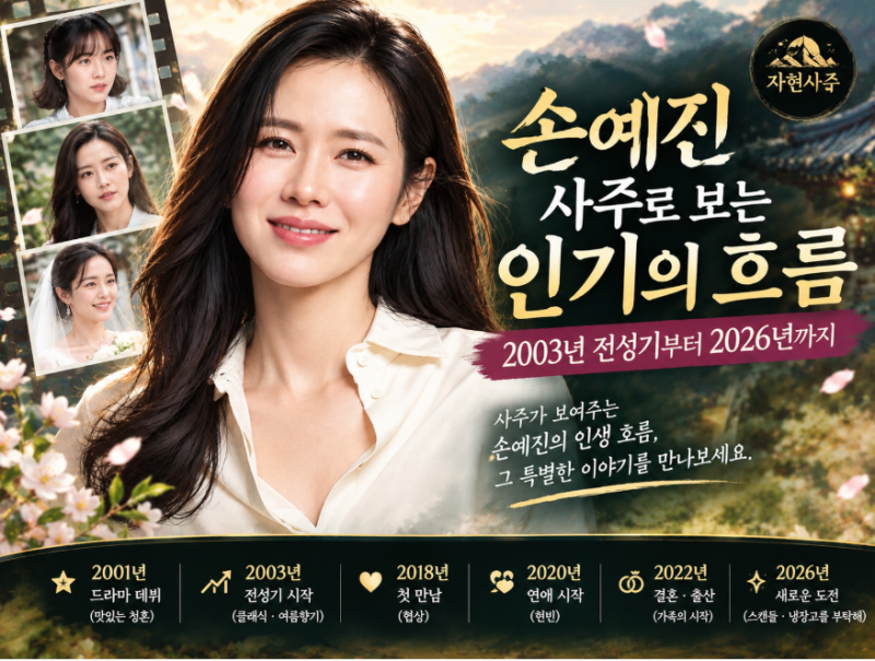 「손예진 사주로 보는 인기의 흐름｜2003년 전성기부터 2026년까지」 ㅣ의정부 자현 사주