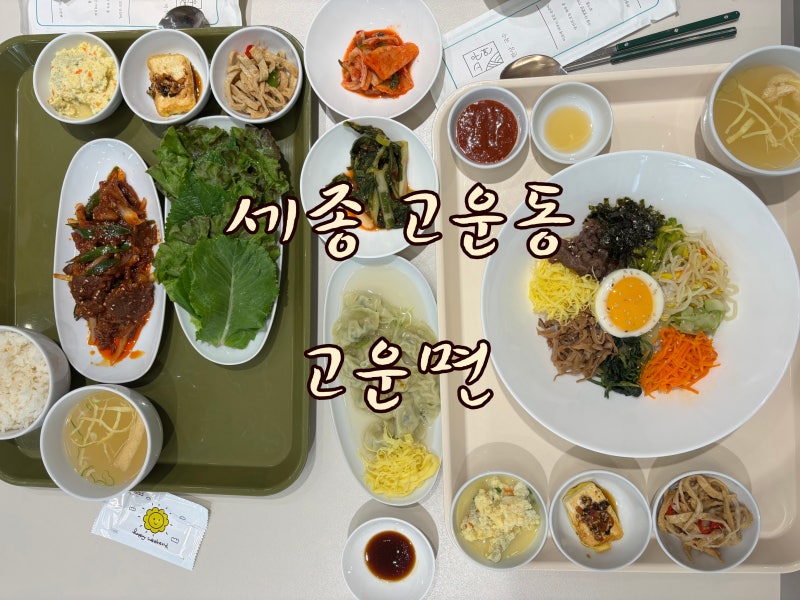 세종 한식 맛집 고운동 고운면, 좋은 재료로 만든 속 편한 점심 맛집 추천