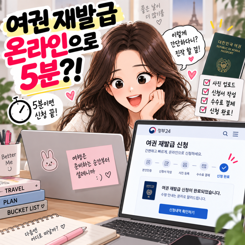 “여권 재발급 이렇게 빨라?” 온라인으로 5분, 발급비용 준비물·사진 규격은