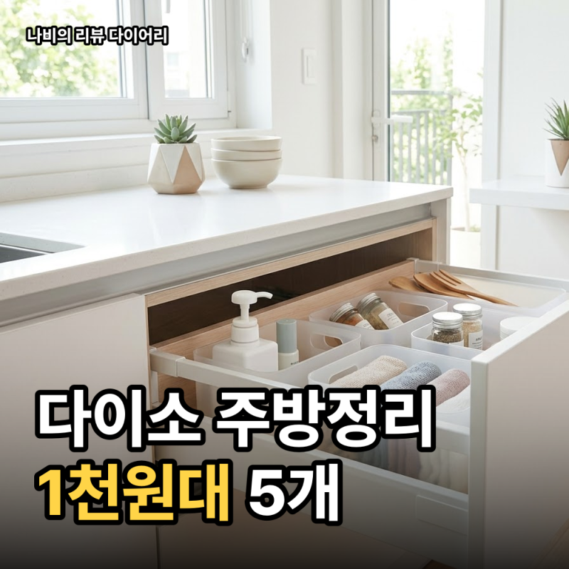 다이소 주방정리, 리뷰 2,953개 붙은 1천 원짜리부터 담았더니