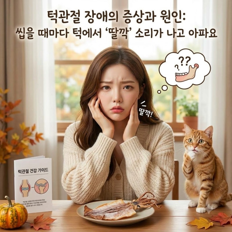 씹을 때마다 턱에서 딱딱 소리 나고 뻐근한 턱관절 장애 증상과 원인
