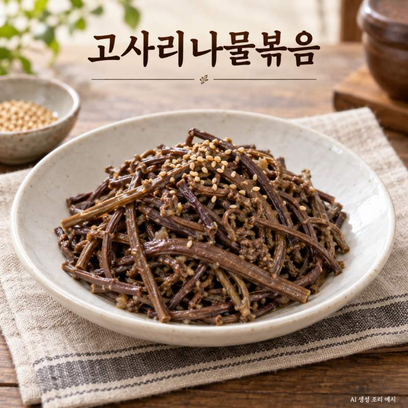 고사리나물볶음 쓴맛 잡는 법, 삶는 시간 15분이 갈랐습니다