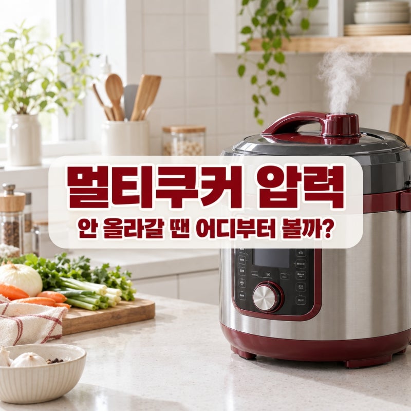 멀티쿠커 압력이 안 올라갈 때, 고장 전에 확인할 네 곳