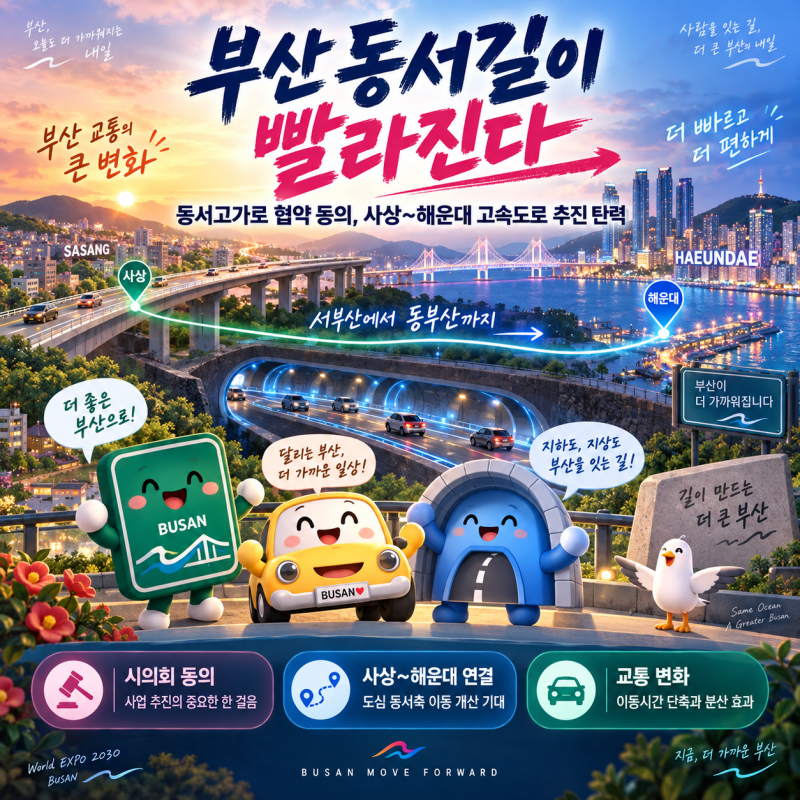 사상~해운대 고속도로 본격화, 동서고가로 철거와 부산 교통 변화 정리