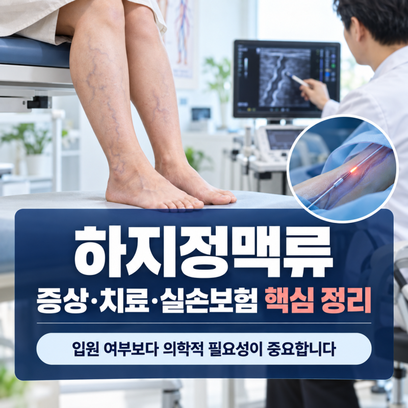 하지정맥류 수술 실손보험 달라졌다? 입원보험금 지급 기준 총정리