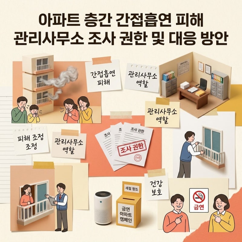 아파트 층간 간접흡연 피해 관리사무소 조사 권한과 대처법