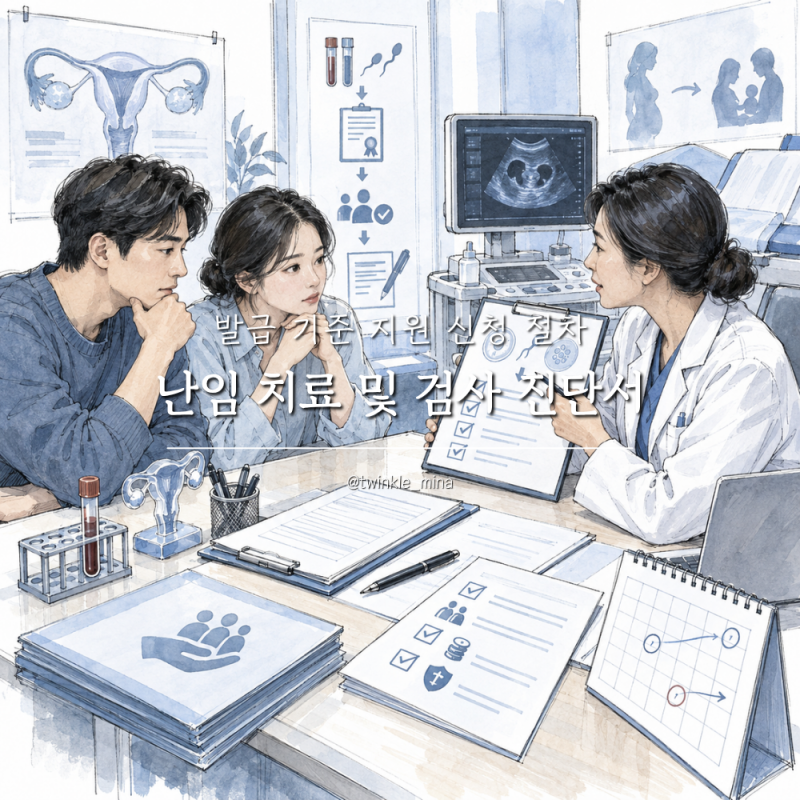 난임검사 후 진단서 발급 기준 난임치료 지원 신청 절차