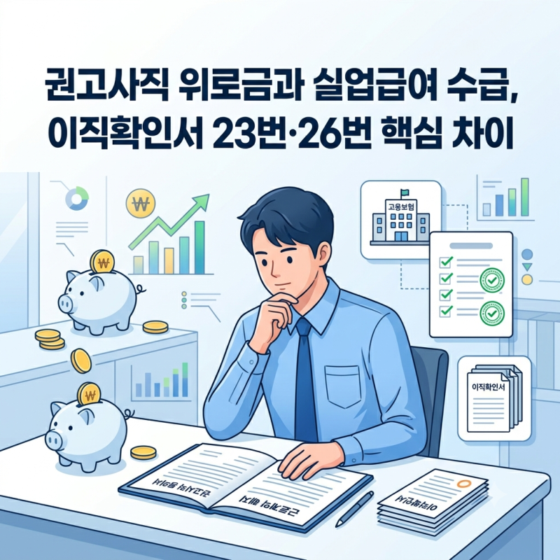 권고사직 실업급여 조건과 위로금 수령 시 이직확인서 코드 총정리