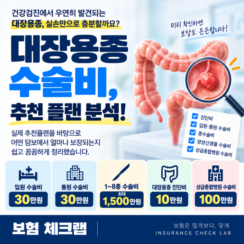 대장용종 수술비, 추천 플랜 분석!