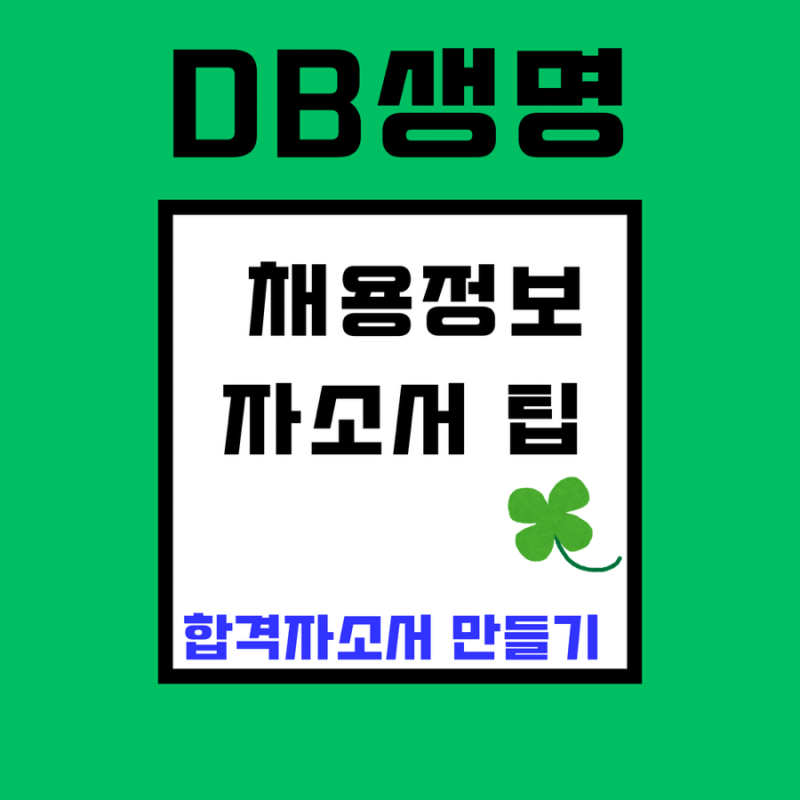 DB생명 2026년 하반기 채용, 합격자소서 준비하기