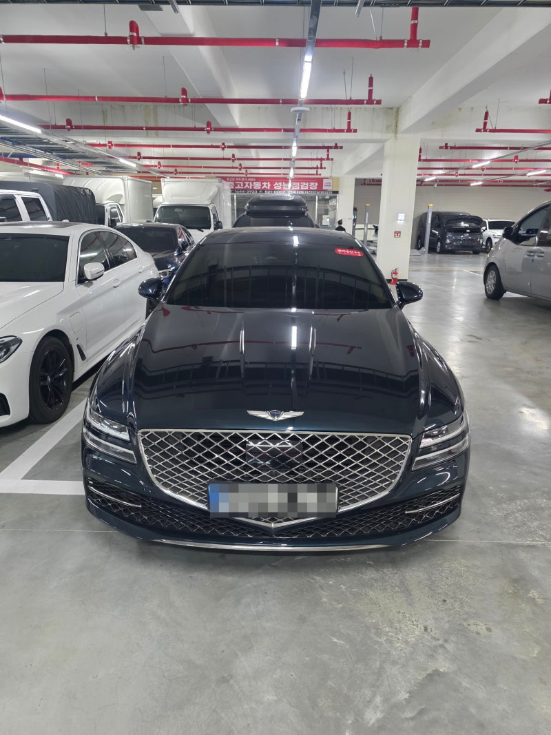 부산중고차 출고후기 2021년식 제네시스 G80 (RG3) 2WD 완전무사고 파퓰러패키지 차량 출고