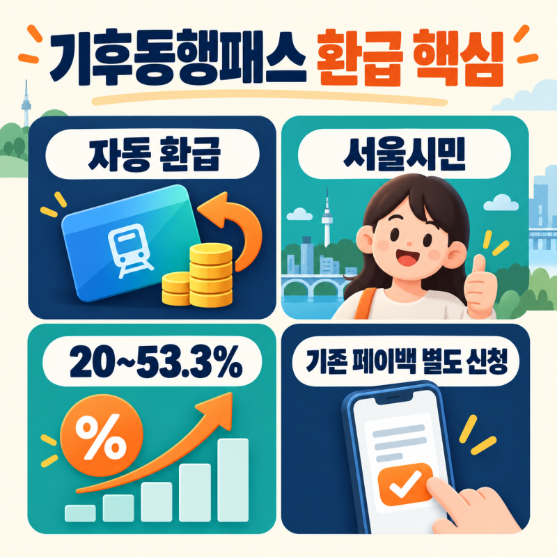 2026 기후동행카드 플러스 환급 서울시민이라면 반드시 확인