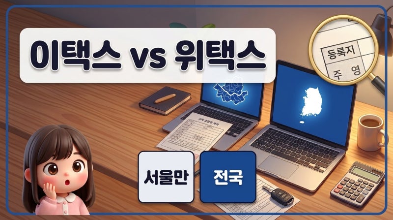 자동차세 연납 이택스와 위택스 차이 구분