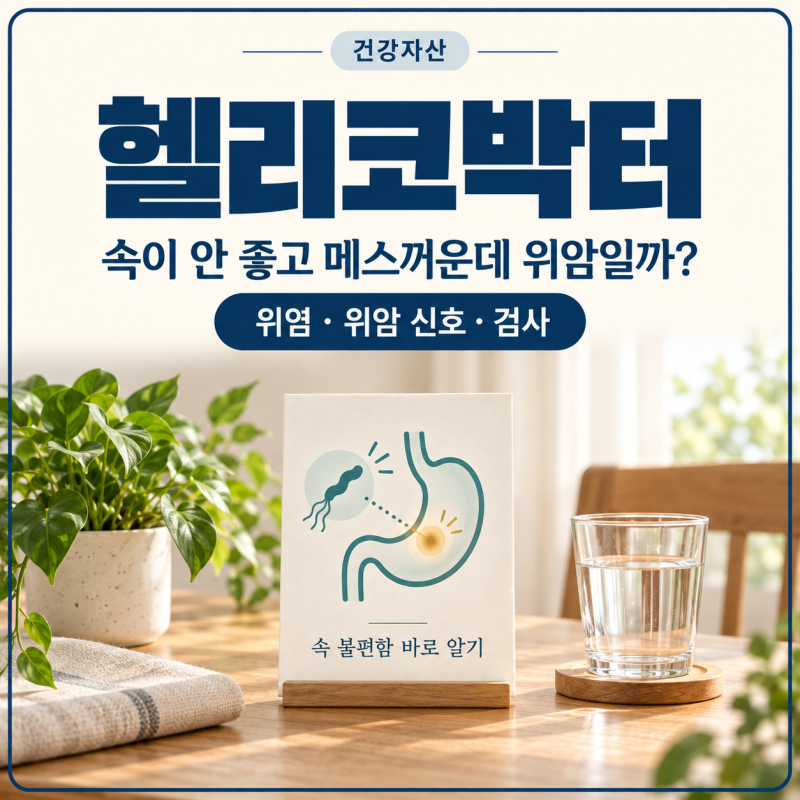 속이 안 좋고 메스꺼운데 위암일까? 헬리코박터균과 위염의 차이