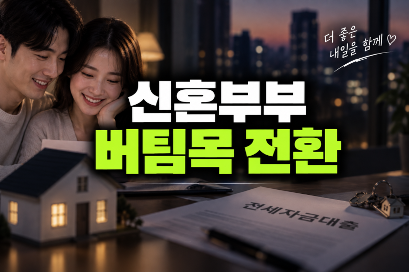 신혼부부 전세자금 대출 버팀목 전환 방법 이자 절감 효과와 유의사항