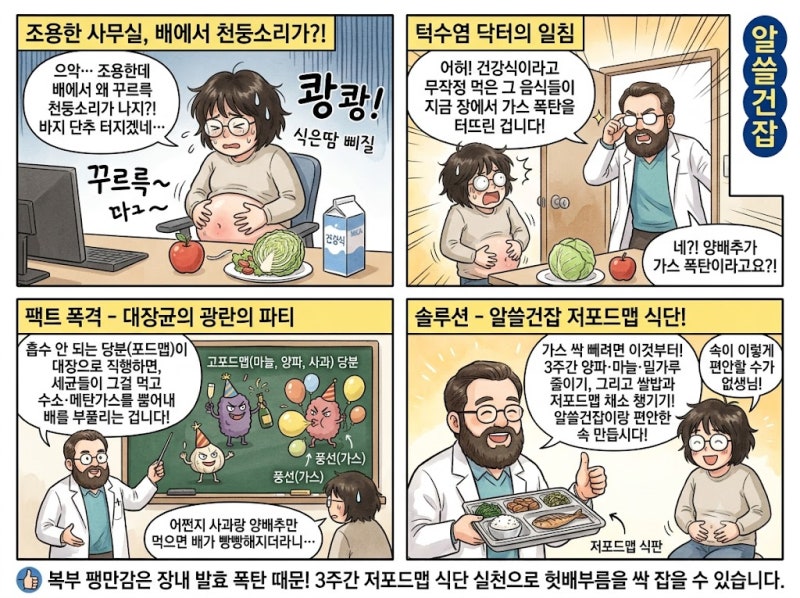 [알쓸건잡] 과민성대장증후군 가스형 탈출기 | 헛배부름과 복부 팽만감 줄이는 저포드맵 식....