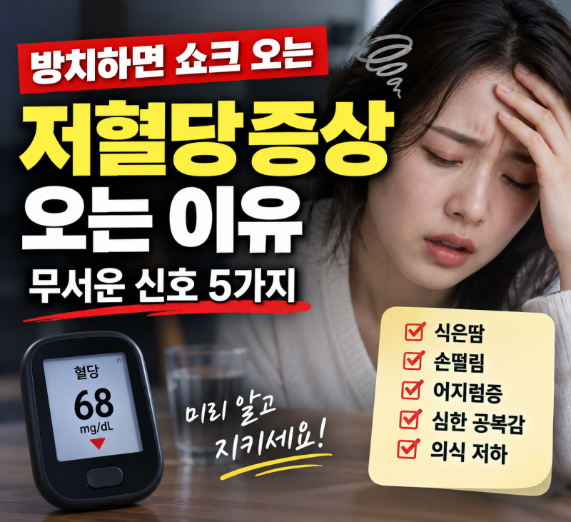 저혈당증상 오는 이유: 방치하면 쇼크 오는 무서운 신호 5가지