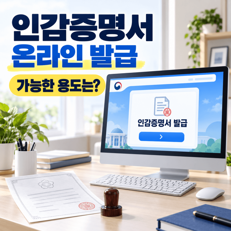 인감증명서 온라인 발급 방법｜정부24 무료 발급 가능·불가능 용도