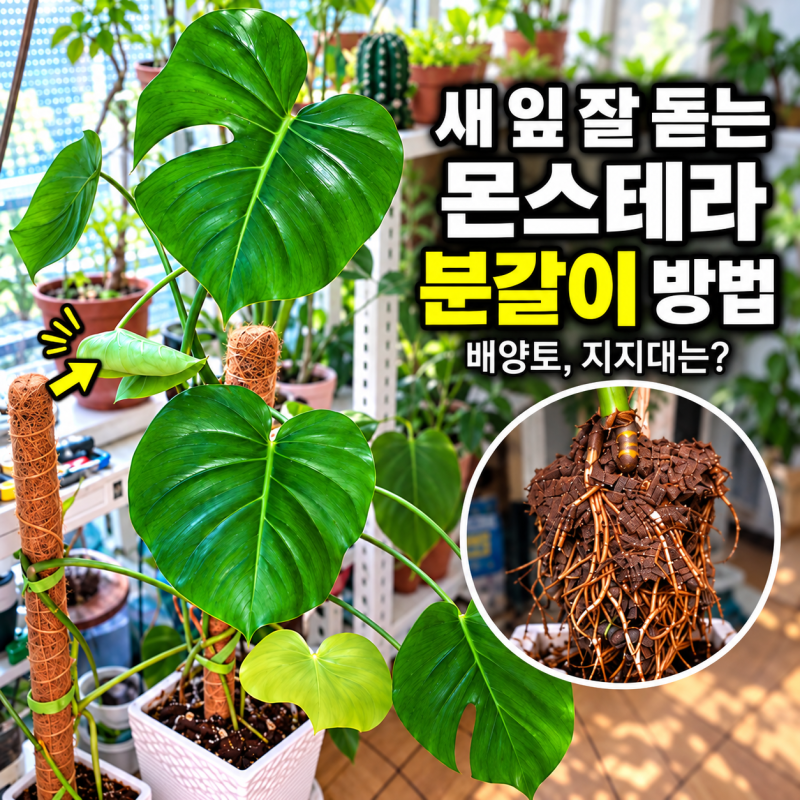 몬스테라 키우기 분갈이 방법, 선택부터 뿌리관리 물주기까지