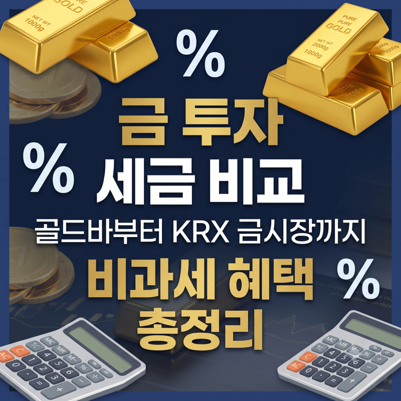 금 한 돈 살 때 세금 아끼는 법! 골드바 부가세 10% vs KRX 금시장 비과세 차이 총정리