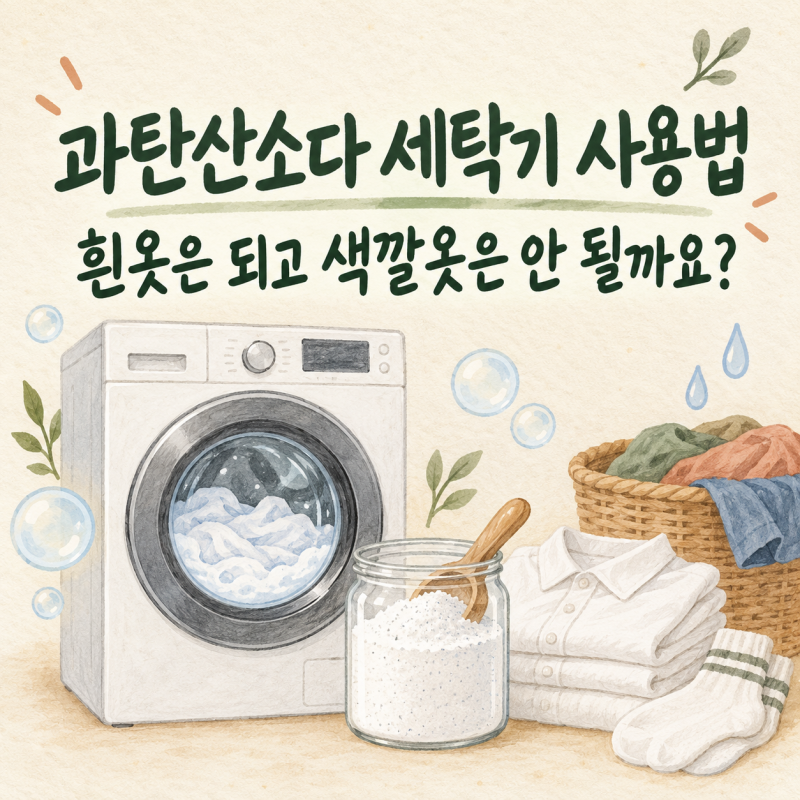 과탄산소다 세탁기 사용법, 흰옷은 되고 색깔 옷은 안 될까요?