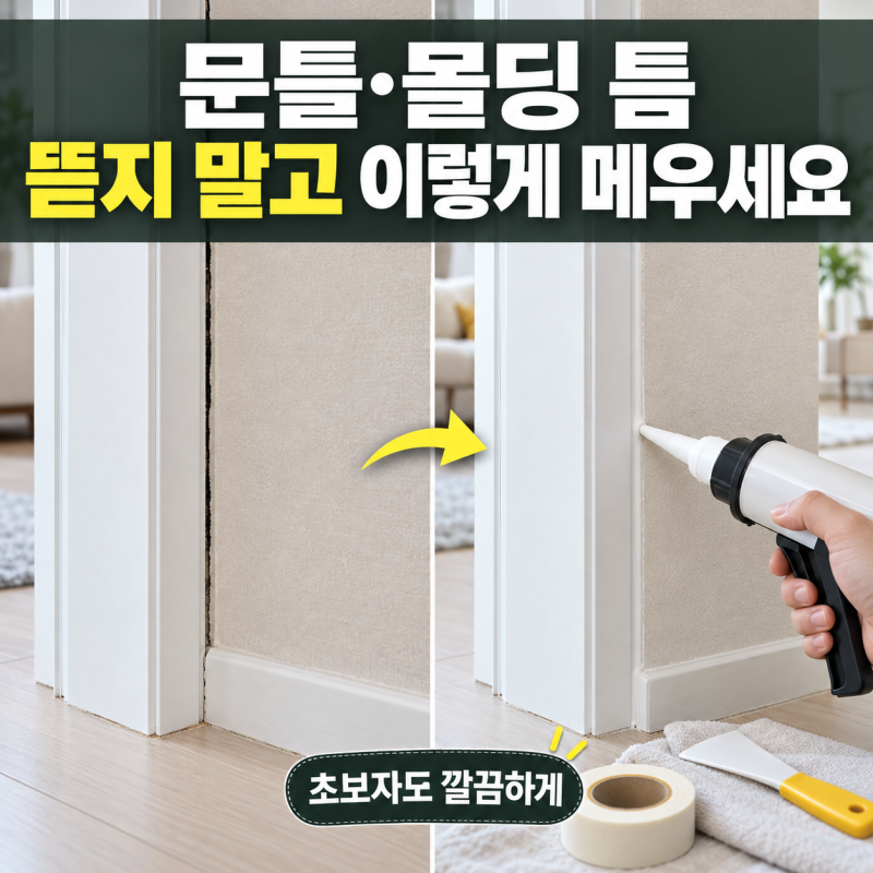 문틀·몰딩 틈이 벌어졌다고 뜯지 마세요, 깔끔하게 메우는 방법