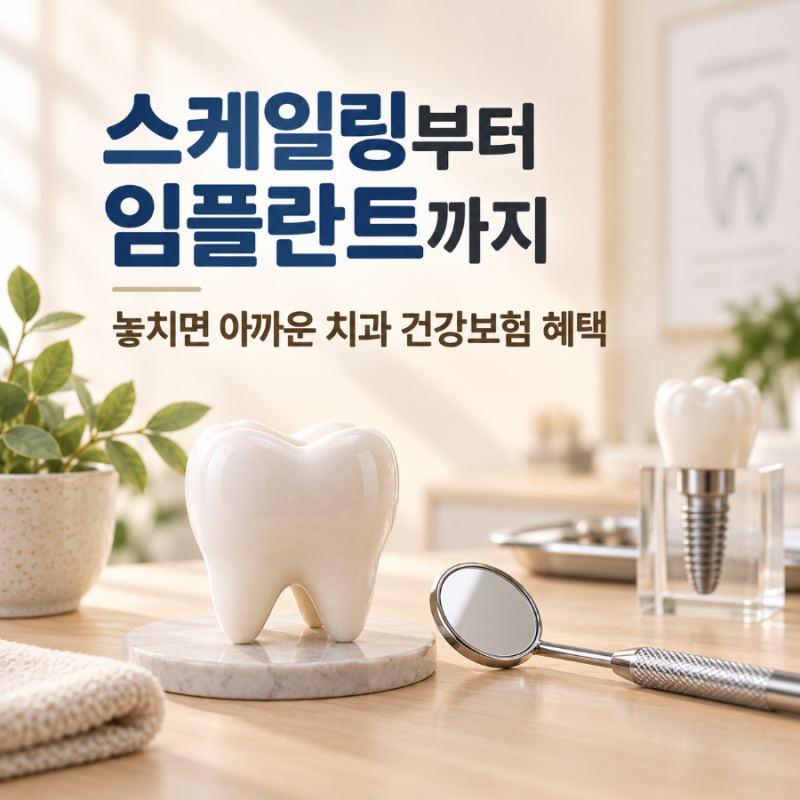 스케일링부터 임플란트까지, 2026년 치과 건강보험 혜택 총정리