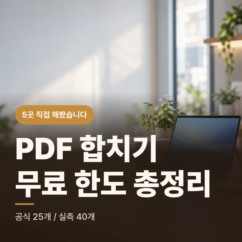 PDF 합치기 방법, 무료 PDF 병합 개수와 용량 제한 총정리