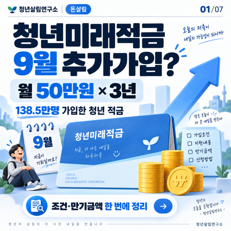 청년미래적금 9월 추가가입?