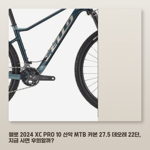 99% 조립 첼로 XC PRO 10, 어떤 라이더에게 맞을까