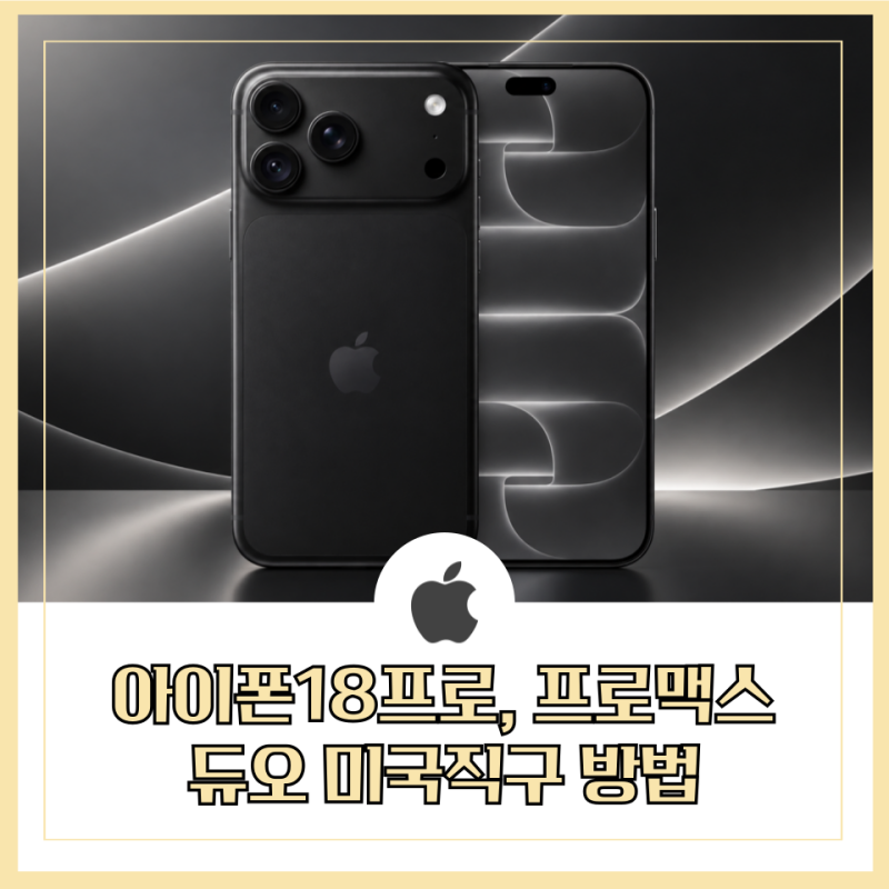 아이폰 18프로, 18프로맥스, 아이폰 듀오 애플 공홈 미국 직구방법