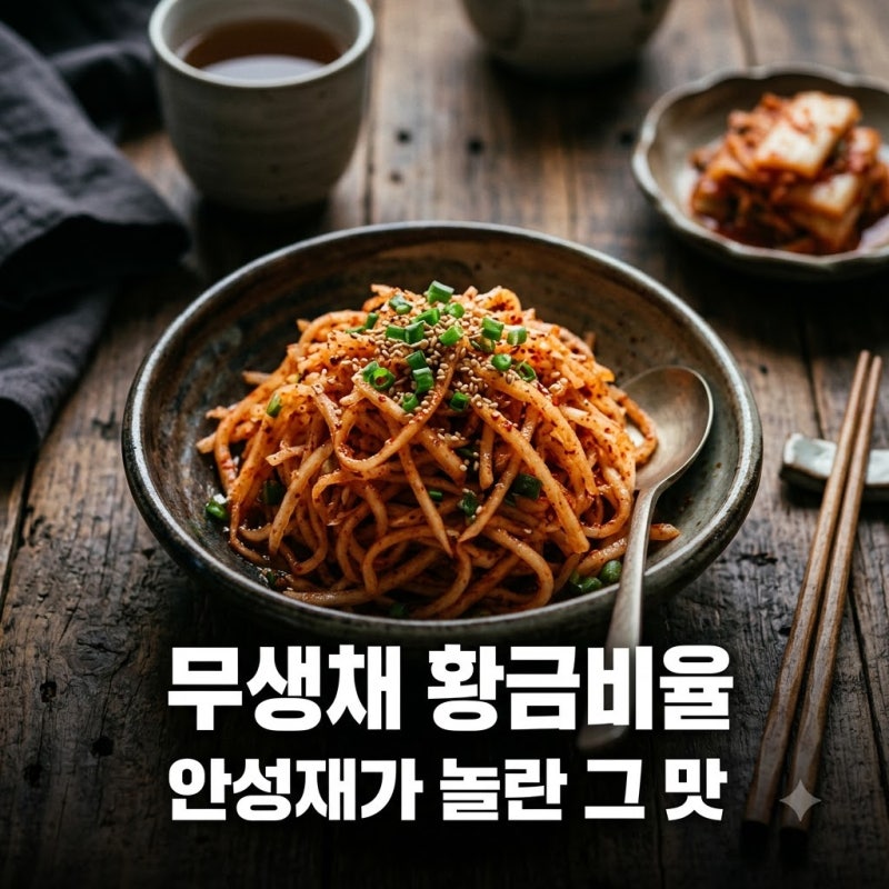"안성재가 극찬한 이유 있었네.." 윤주모 무생채 황금레시피, 9월 무로 5분 만에 뚝딱!