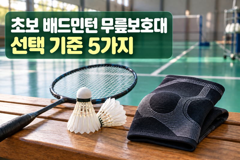 초보 배드민턴 무릎보호대 고르는 법, 운동 전 확인할 5가지