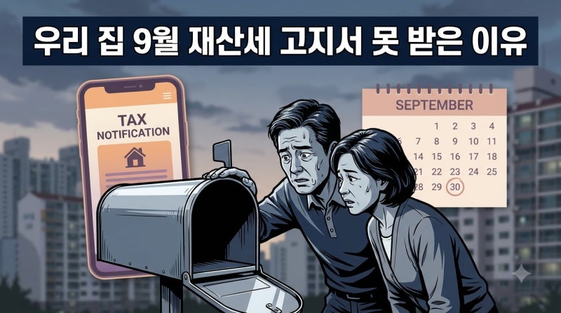 "이웃집은 다 받았다는데" 9월 재산세 고지서가 우리 집만 안 오는 진짜 이유