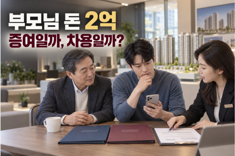 부모님 돈 2억으로 집 샀다면 어디에 적을까? 자금조달계획서 ‘증여와 차입’의 결정적 차....