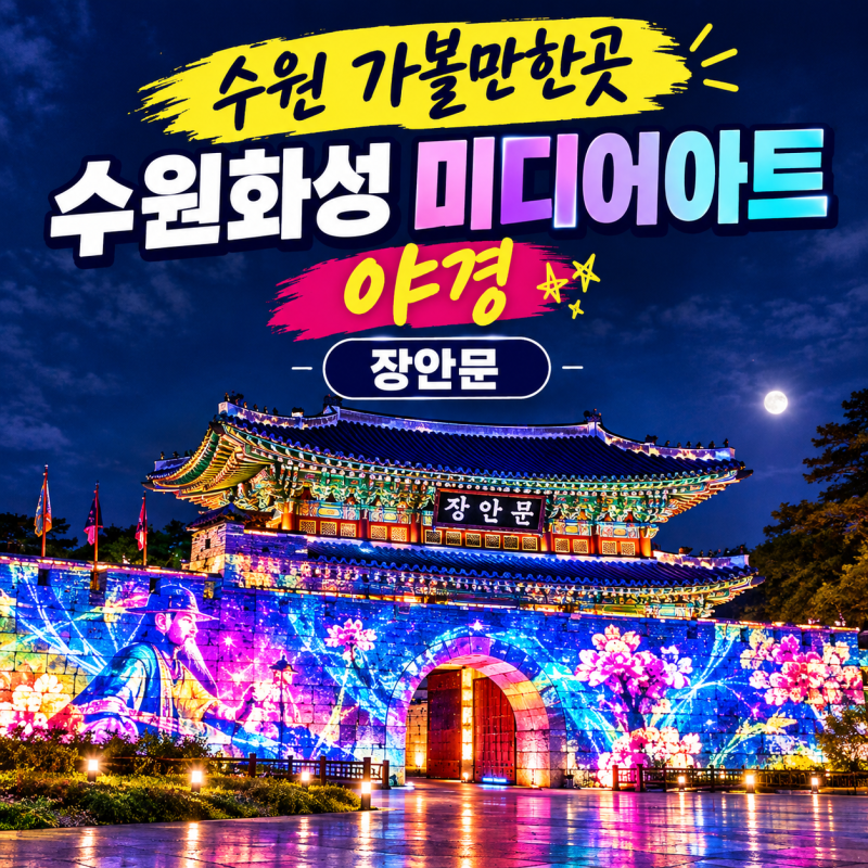 경기도 수원 가볼만한곳 수원화성 미디어아트쇼 야간개장 수원 놀거리 야경 축제