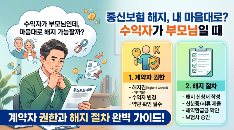 수익자가 부모님인데 종신보험 마음대로 해지 가능할까? 계약자 권한과 해지 절차