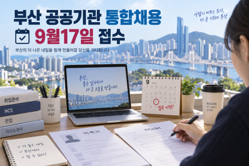 2026 하반기 부산 공공기관 통합채용 9월17일 접수 시작