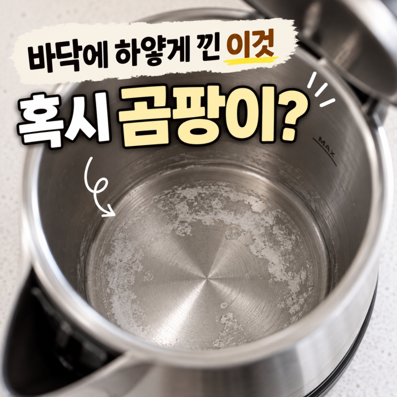 전기포트 세척, 하얀 얼룩 보이면 바로 닦지 마세요